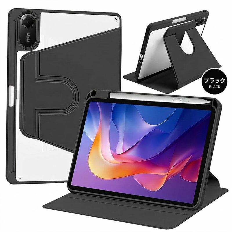 【強化ガラスフィルム 付き】Xiaomi Redmi Pad 2 ケース 耐衝撃 カバー 360度回転できます スタンド機能 オートスリープ機能 Redmi Smart Pen収納可能です |  | 10