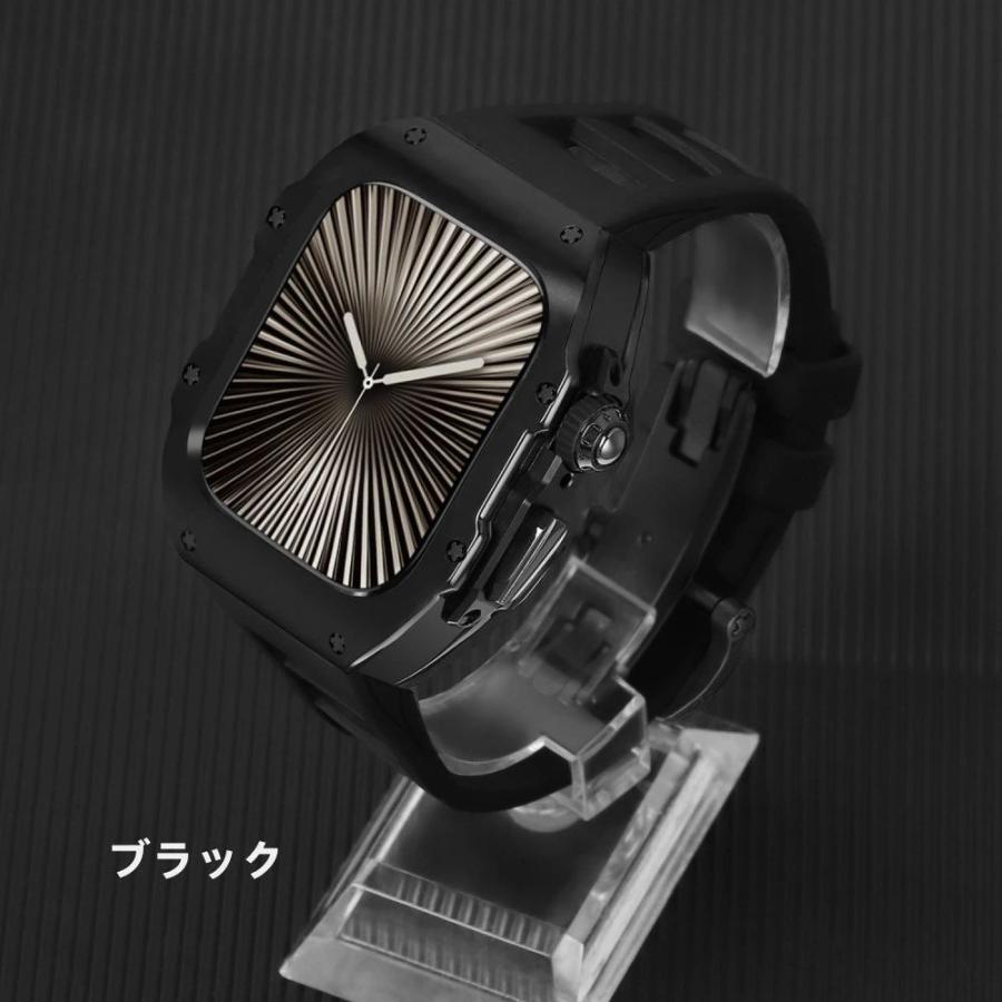 送料無料 Apple Watch s11 一体型 バンド  高級 Apple Watch 10 42MM Apple Watch s11 42MM 46MM  交換 高級感  耐衝撃  一体型 ステンレス交換用バンドApple Waの画像