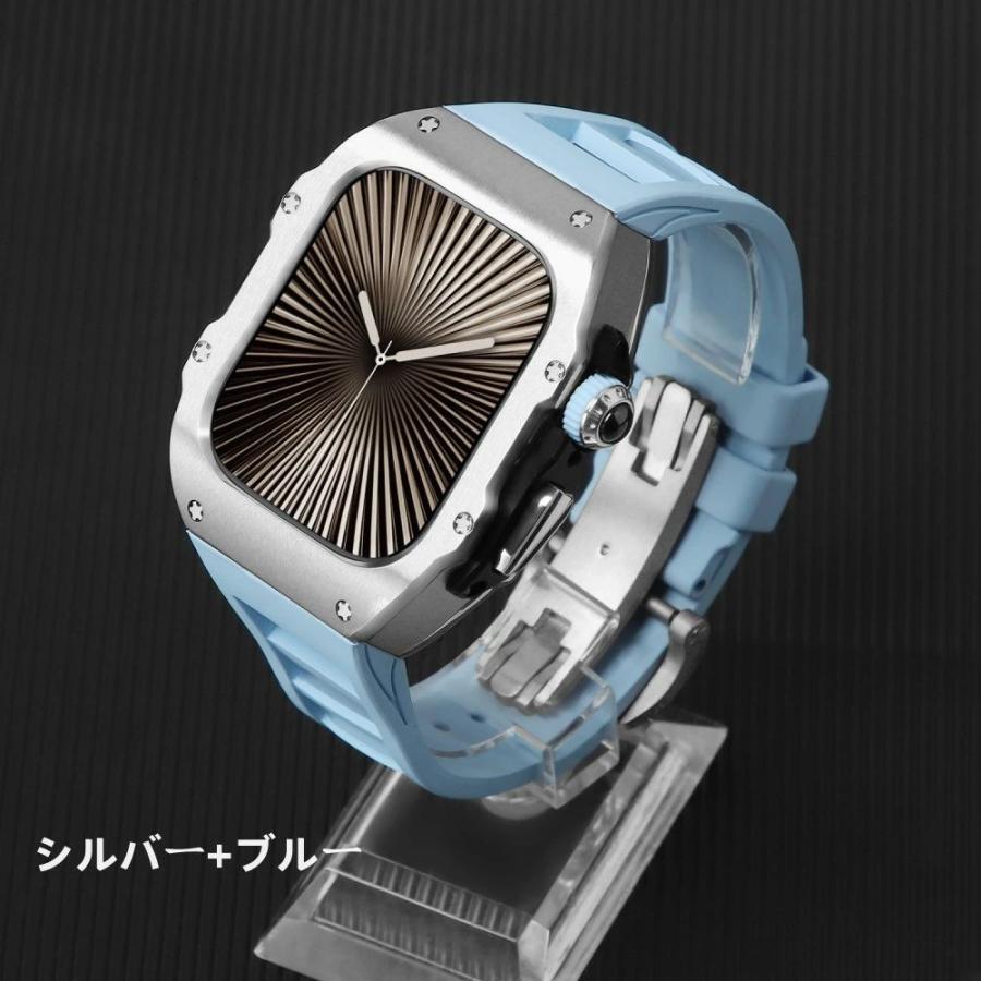 送料無料 Apple Watch s11 一体型 バンド  高級 Apple Watch 10 42MM Apple Watch s11 42MM 46MM  交換 高級感  耐衝撃  一体型 ステンレス交換用バンドApple Waの画像