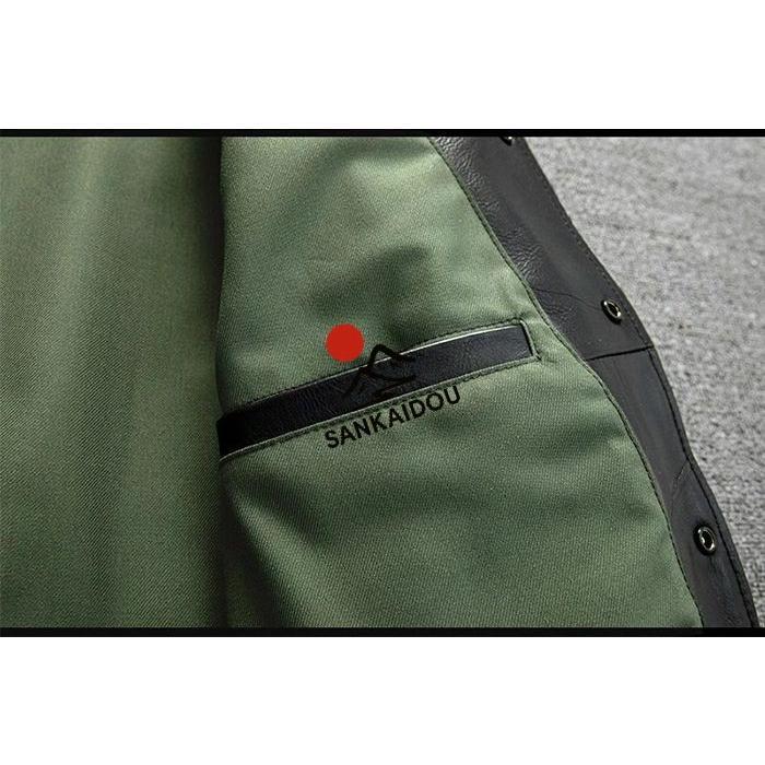 M~4XL 高級感 本革ジャケット メンズ スタジャン 馬革 A1 レザージャケット ショート丈 オイルワックス加工 本革 革ジャン バイクジャケット 細身 スリム ライダの画像
