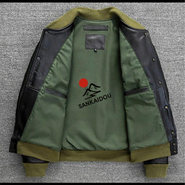 M~4XL 高級感 本革ジャケット メンズ スタジャン 馬革 A1 レザージャケット ショート丈 オイルワックス加工 本革 革ジャン バイクジャケット 細身 スリム ライダの画像
