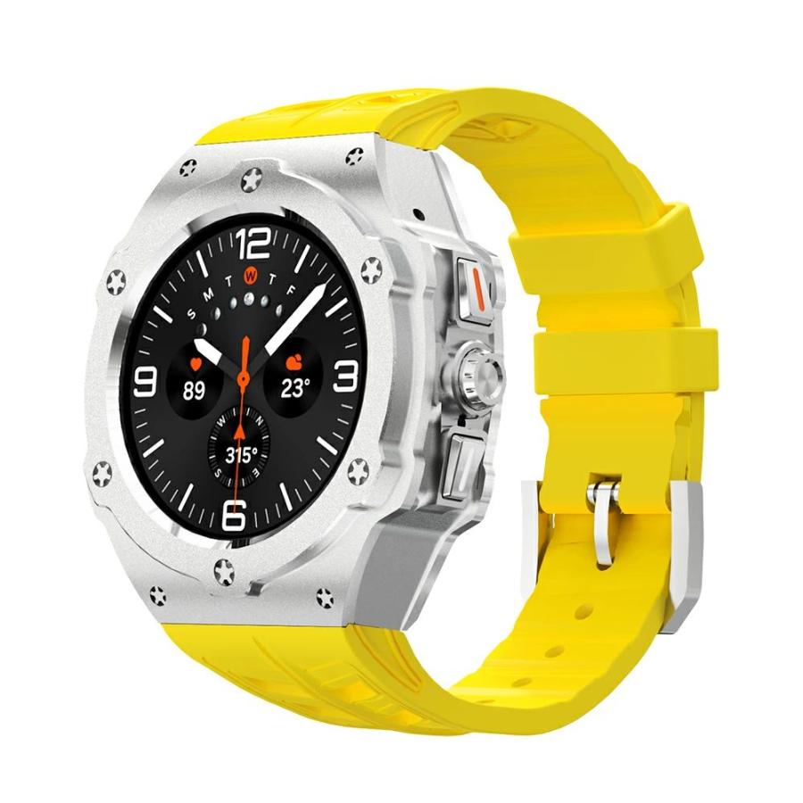 送料無料 galaxy watch Ultra 7 47mm バンド ステンレス 一体型 交換用 バンドカバーバンド プレゼント レザー メンズ galaxy watch 7 Ultra 47mm ステンレス_11