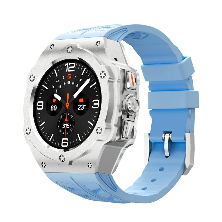 送料無料 galaxy watch Ultra 7 47mm バンド ステンレス 一体型 交換用 バンドカバーバンド プレゼント レザー メンズ galaxy watch 7 Ultra 47mm ステンレス_12