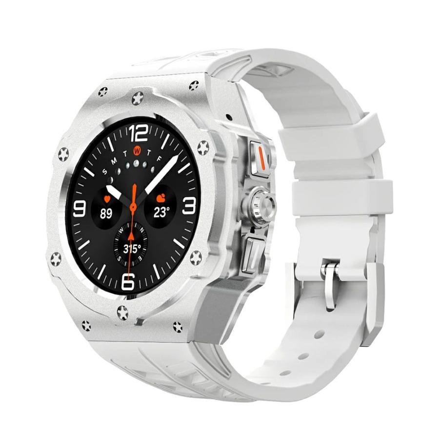 送料無料 galaxy watch Ultra 7 47mm バンド ステンレス 一体型 交換用 バンドカバーバンド プレゼント レザー メンズ galaxy watch 7 Ultra 47mm ステンレス_7