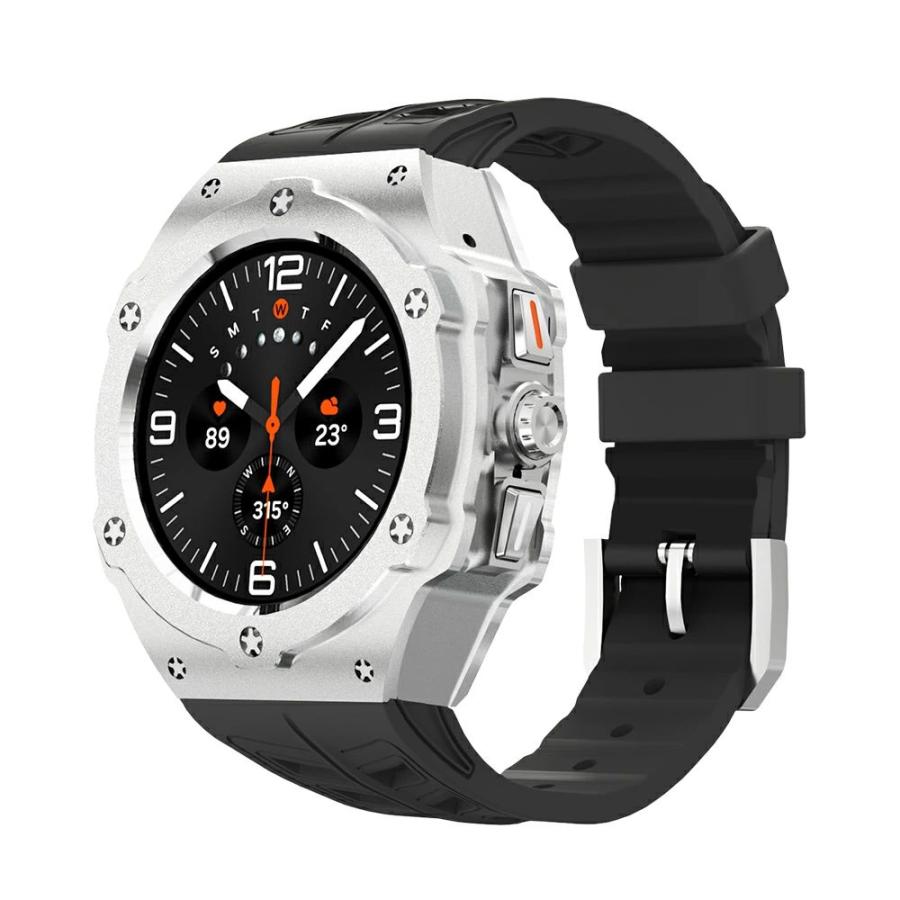 送料無料 galaxy watch Ultra 7 47mm バンド ステンレス 一体型 交換用 バンドカバーバンド プレゼント レザー メンズ galaxy watch 7 Ultra 47mm ステンレス_9