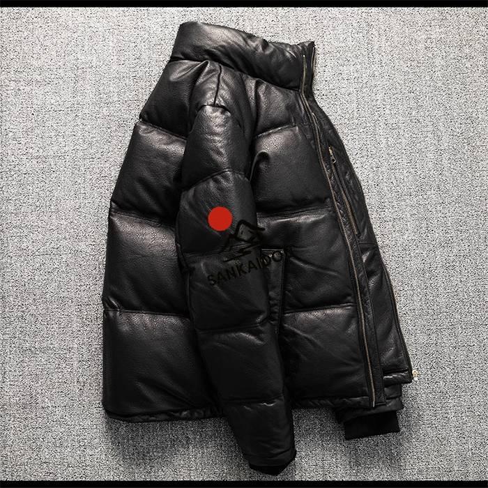 S~5XL 本革ジャケット メンズ ダウンジャケット 羊革 レザージャケット フライトジャケット ダウン90％ 羽毛量約300g 本革 アウター 男性 ライダースジャケットの画像