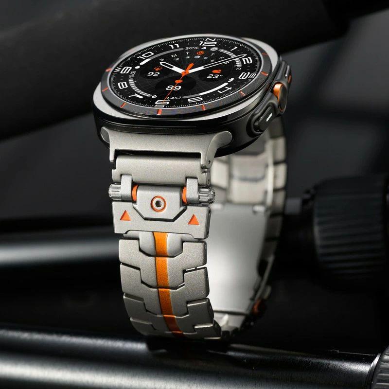 送料無料 galaxy Watch7/8Ultra  ステンレス  交換用 バンド ステンレスバンド プレゼント レザー メンズ galaxy watch 8/8classic ステンレス バンド  galaxy wの画像