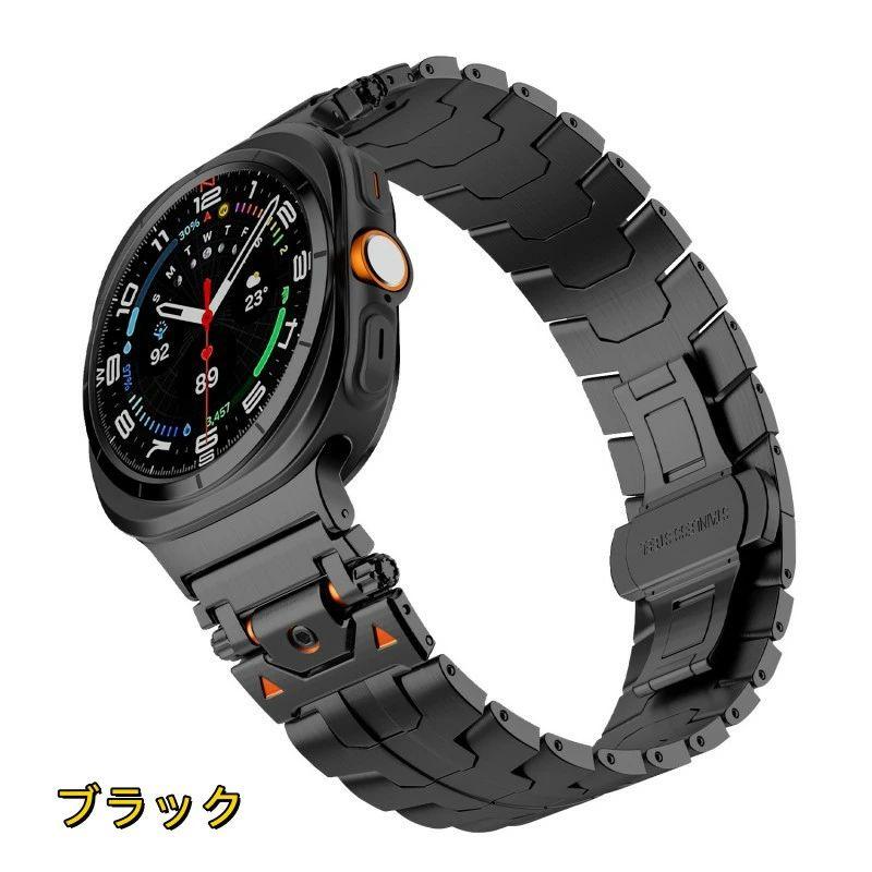 送料無料 galaxy Watch7/8Ultra  ステンレス  交換用 バンド ステンレスバンド プレゼント レザー メンズ galaxy watch 8/8classic ステンレス バンド  galaxy wの画像