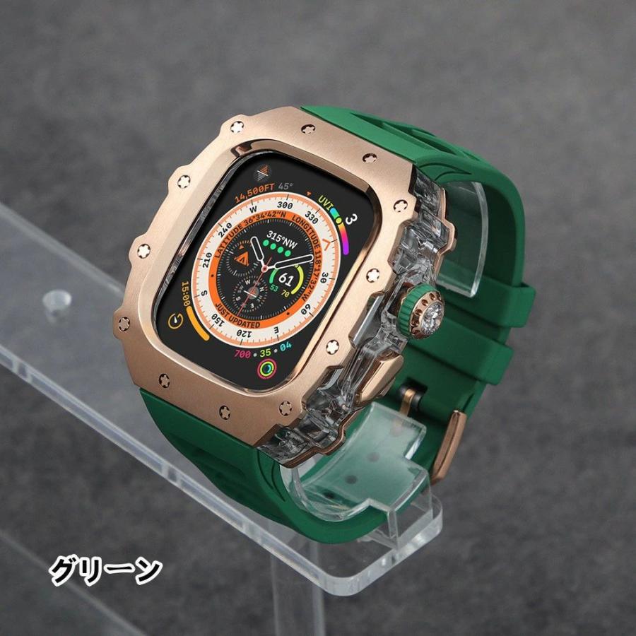 送料無料 Apple Watch s11  ステンレス一体型 バンド フレーム保護 高級 Apple Watch 10 Apple Watch s11 46MM 一体型交換用バンド46mm 交換 高級感  耐衝撃プレの画像
