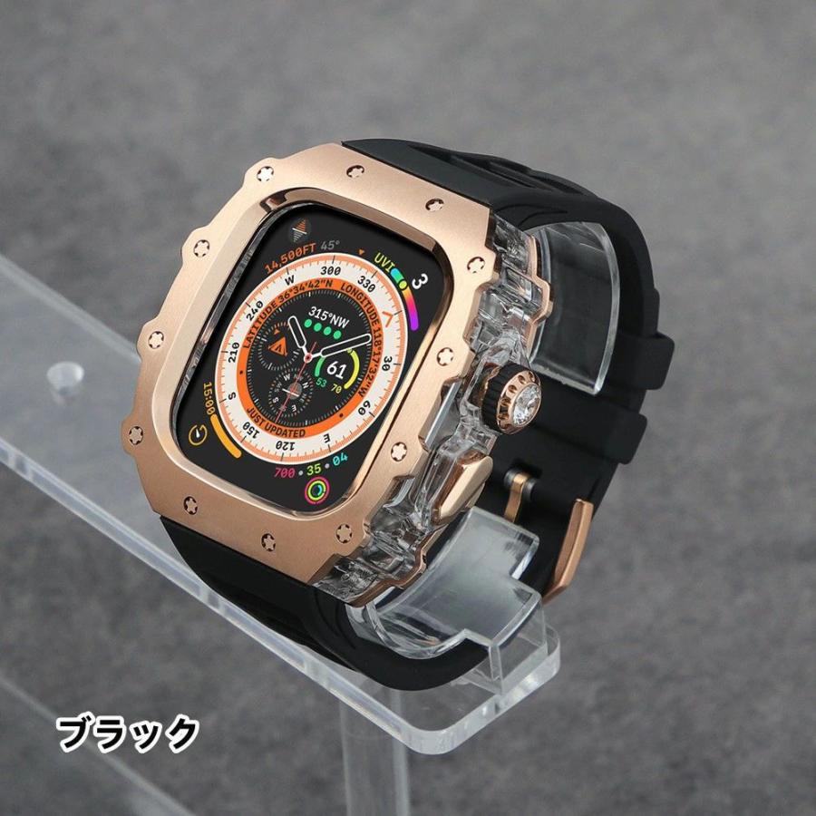 送料無料 Apple Watch s11  ステンレス一体型 バンド フレーム保護 高級 Apple Watch 10 Apple Watch s11 46MM 一体型交換用バンド46mm 交換 高級感  耐衝撃プレの画像