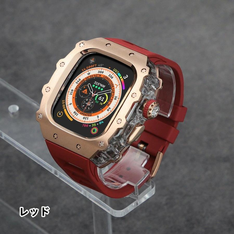 送料無料 Apple Watch s11  ステンレス一体型 バンド フレーム保護 高級 Apple Watch 10 Apple Watch s11 46MM 一体型交換用バンド46mm 交換 高級感  耐衝撃プレの画像