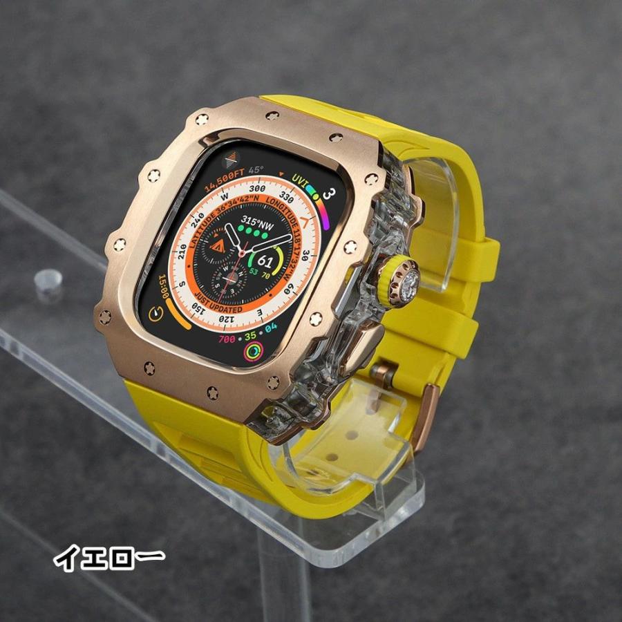 送料無料 Apple Watch s11  ステンレス一体型 バンド フレーム保護 高級 Apple Watch 10 Apple Watch s11 46MM 一体型交換用バンド46mm 交換 高級感  耐衝撃プレの画像
