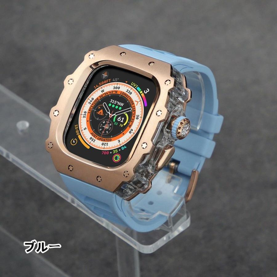 送料無料 Apple Watch s11  ステンレス一体型 バンド フレーム保護 高級 Apple Watch 10 Apple Watch s11 46MM 一体型交換用バンド46mm 交換 高級感  耐衝撃プレの画像