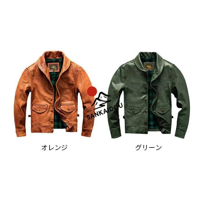 M~5XL 高級感 本革ジャケット メンズ 羊革 レザージャケット ラムレザー フライトジャケット 本革 革ジャン ヴィンテージ加工 バイクジャケット 男性 ライダースの画像