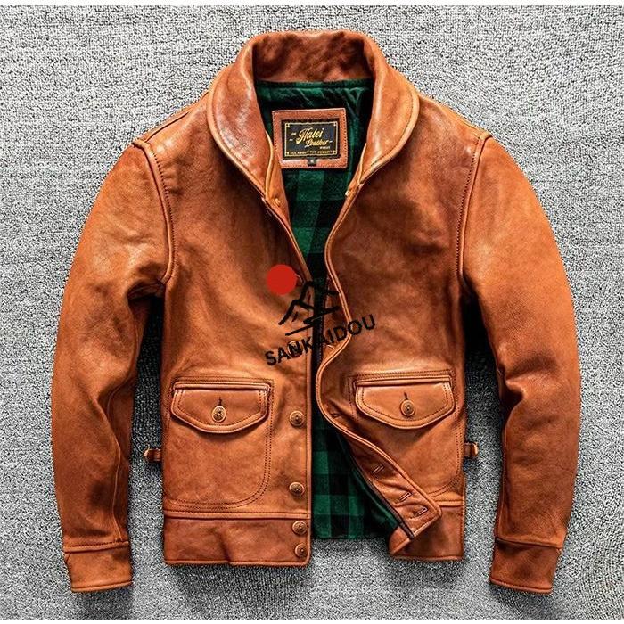 M~5XL 高級感 本革ジャケット メンズ 羊革 レザージャケット ラムレザー フライトジャケット 本革 革ジャン ヴィンテージ加工 バイクジャケット 男性 ライダースの画像