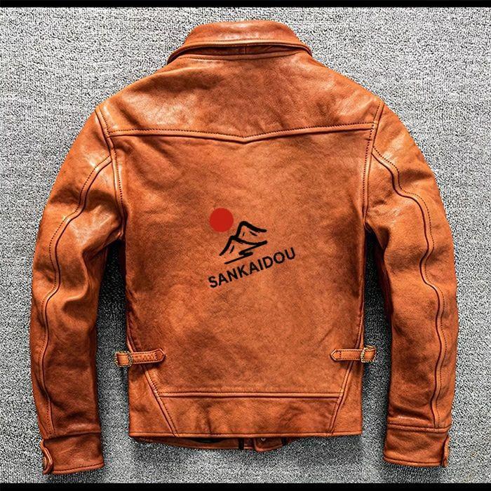 M~5XL 高級感 本革ジャケット メンズ 羊革 レザージャケット ラムレザー フライトジャケット 本革 革ジャン ヴィンテージ加工 バイクジャケット 男性 ライダースの画像