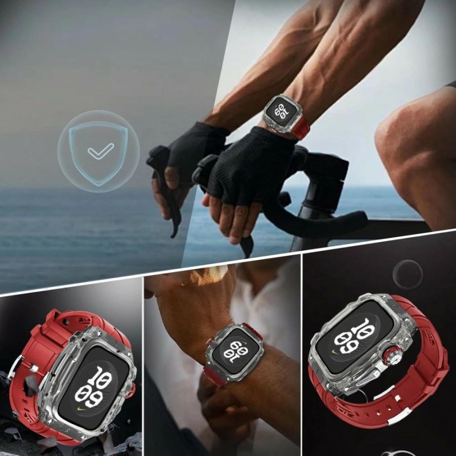 送料無料 Apple Watch s11 一体型 交換用バンド Apple Watch s11 46mm バンド TPUケース Apple Watch 46mm Apple Watch series11 46mm Apple Watch11 バン_3