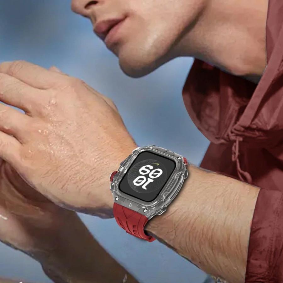 送料無料 Apple Watch s11 一体型 交換用バンド Apple Watch s11 46mm バンド TPUケース Apple Watch 46mm Apple Watch series11 46mm Apple Watch11 バン_4