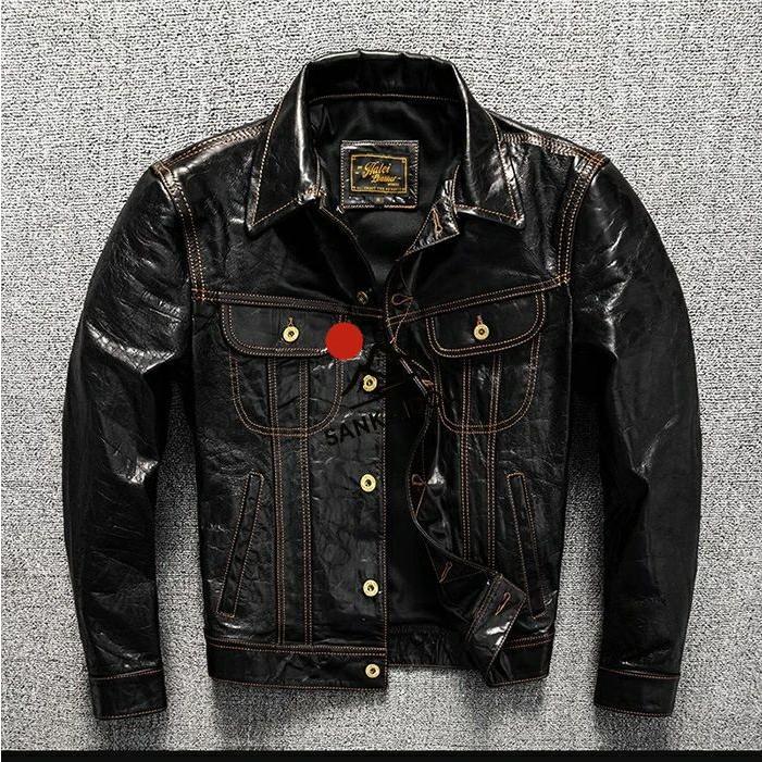 M~5XL 羊革ジャケット メンズ ライダースジャケット ライダース メンズ 折襟 細身 本革ジャケット メンズ ダブルライダース シングルライダース アウタ 革ジャの画像