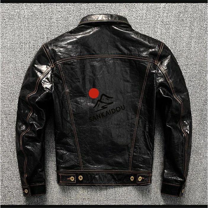 M~5XL 羊革ジャケット メンズ ライダースジャケット ライダース メンズ 折襟 細身 本革ジャケット メンズ ダブルライダース シングルライダース アウタ 革ジャの画像