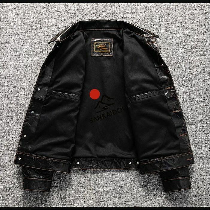 M~5XL 羊革ジャケット メンズ ライダースジャケット ライダース メンズ 折襟 細身 本革ジャケット メンズ ダブルライダース シングルライダース アウタ 革ジャの画像