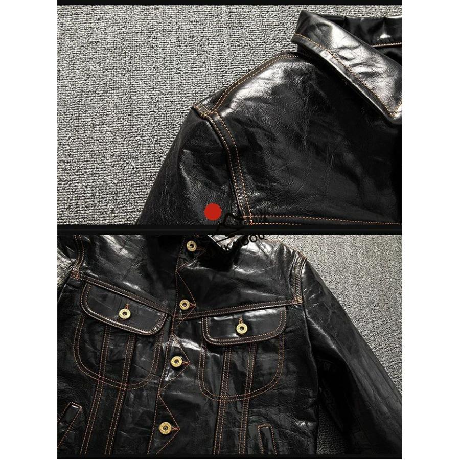 M~5XL 羊革ジャケット メンズ ライダースジャケット ライダース メンズ 折襟 細身 本革ジャケット メンズ ダブルライダース シングルライダース アウタ 革ジャの画像