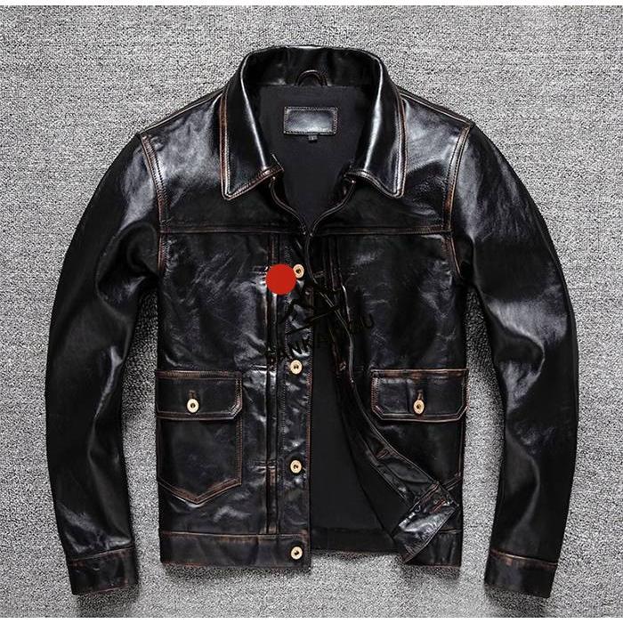 S~5XL 本革ジャケット 馬革 メンズ 高級感 レザージャケット フライトジャケット ホースレザー 革ジャン バイクジャケット 男性 おしゃれ ライダースジャケットの画像