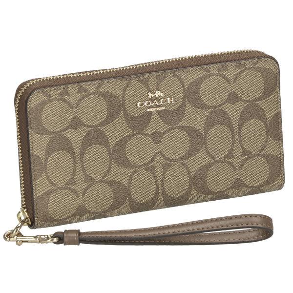COACH（コーチ） 長財布 ラウンドファスナー長財布 ストラップ付