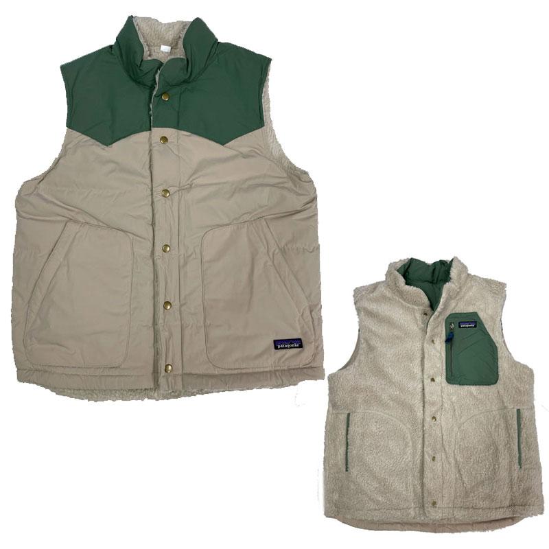 パタゴニア patagonia ダウン ベスト フリース アウトドア 新品 メンズ リバーシブル ビビー REVERSIBLE BIVY DOWN  VEST 27588 ORTN Oar Tan ベージュ グリーン : ptg-27588-ortn : トゥットブランドショップ - 通販 - 