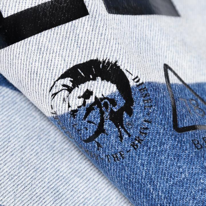 DIESEL デニムトートバッグ ほぼ未使用】 DIESEL デニムトートバッグ ライトブルー - メルカリ