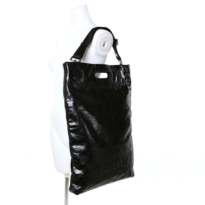 ディーゼル レザートートバッグ DIESEL オールレザー 本革 ハンドバッグ DIESEL ディーゼル ハンドトートバッグ 鞄 メンズ レディース