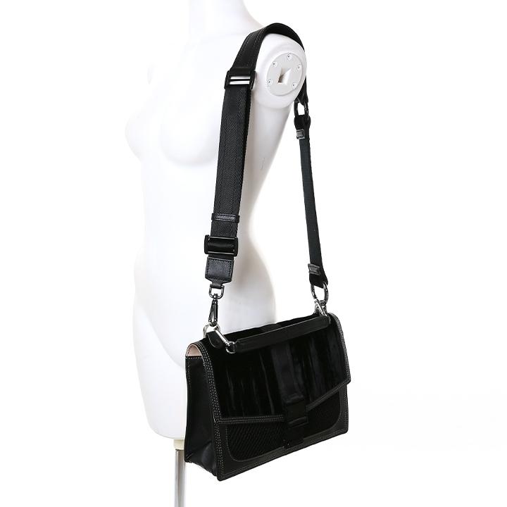 ディーゼル　ショルダーバッグ　ハンドバッグ　異素材　コンビ ODD SHOULDER M X（UNISEX）: レザーバッグ｜ディーゼル（DIESEL
