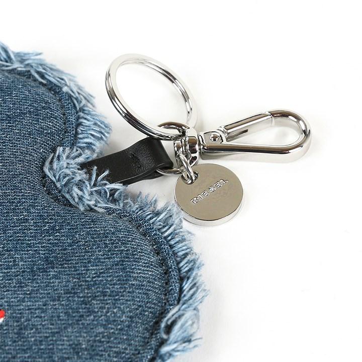 DIESEL ディーゼル キーホルダー レディース 刺繍装飾 デニム