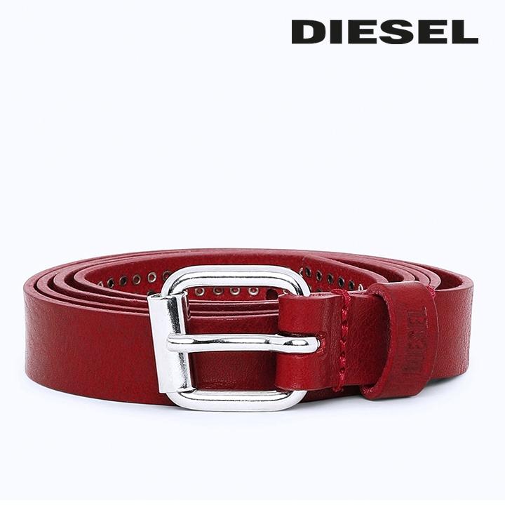 DIESEL ディーゼル レザーナローベルト レディース 牛革 本革