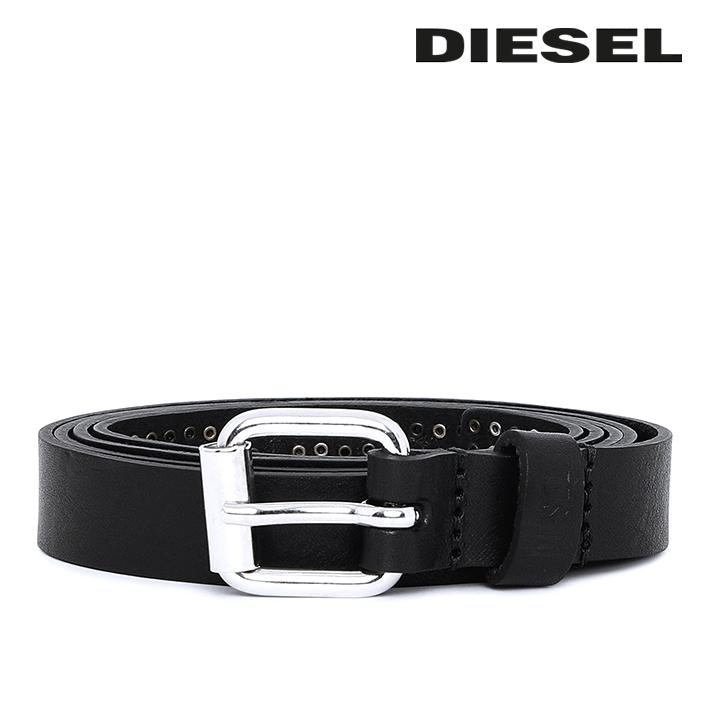 DIESEL ディーゼル レザーナローベルト レディース 牛革 本革