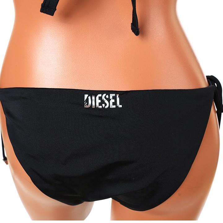 DIESEL ディーゼル ビキニ セットアップ ブラック ラインストーン DIESEL（ディーゼル） 三角ビキニ 上下セット 水着 レディース ライン