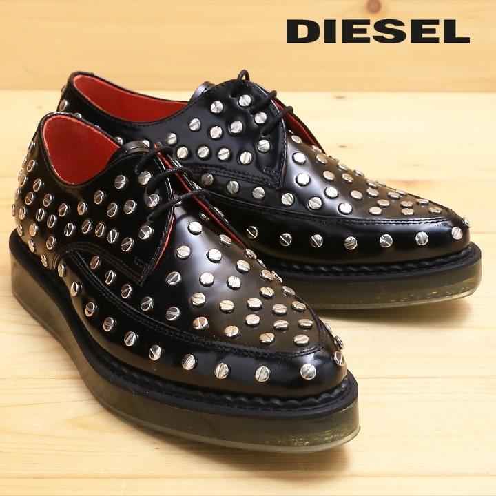 33％割引グレイ系,26.5cm今年の新作から定番まで！ DIESEL ディーゼル スタッズ レザー スリッポン その他 靴グレイ系26