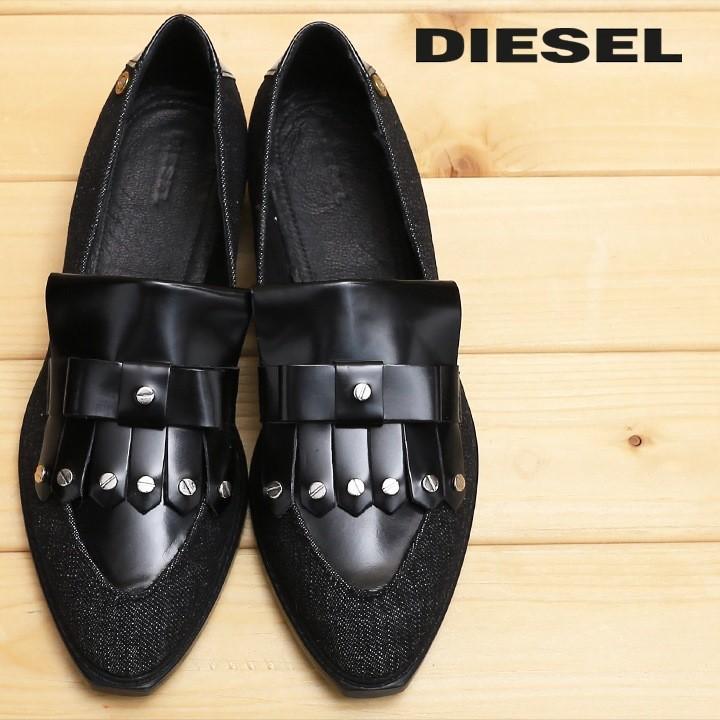ディーゼル Diesel ローファーシューズ 靴 レディース デニム生地切替 本革 レザー フリンジ Malro Die L K 81 118 買っciao トゥット トゥット 通販 Yahoo ショッピング