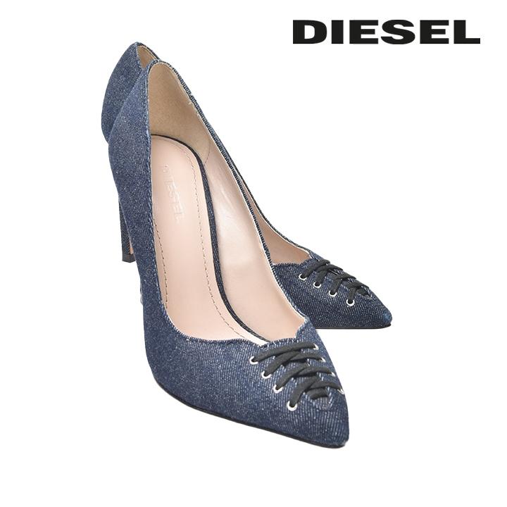 DIESEL デニムハイヒールレザー DIESEL ディーゼル ハイヒールパンプス 靴 シューズ レディース