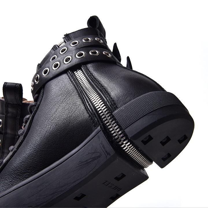 DIESEL ハイカットスニーカー 革ベルト