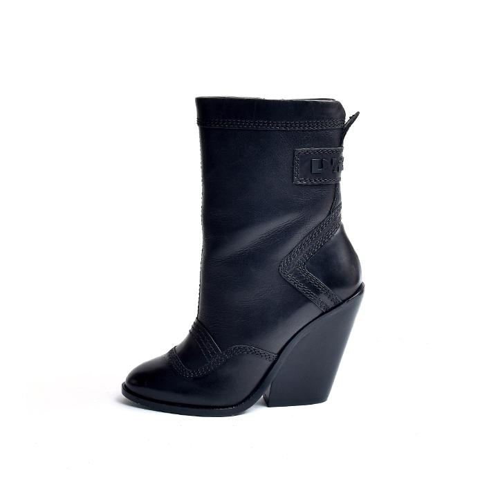 DIESEL（ディーゼル） レザーブーツ 靴 レディース インサイドジップ