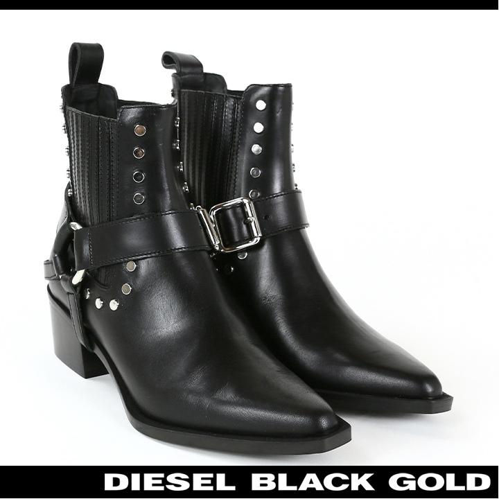 ディーゼルブラックゴールド DIESEL BLACK GOLD ハーネスブーツ 靴 レディース 本革 レザー スタッズ装飾 サイドゴア リングブーツ  DEIMOS :die-l-k-c4-004:買っCiao!トゥット トゥット - 通販 - Yahoo!ショッピング