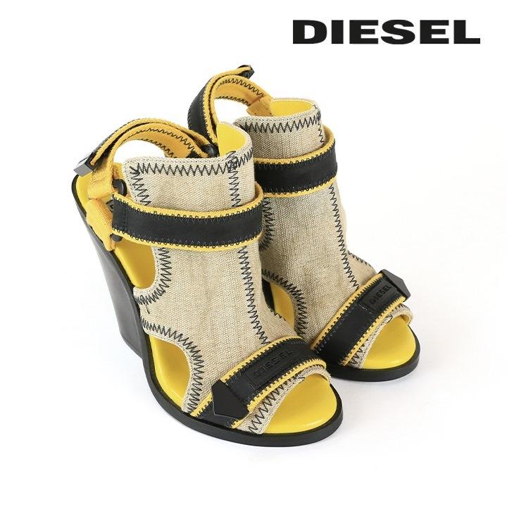 ディーゼル DIESEL チャンキーヒールサンダル 靴 レディース 色ムラ 
