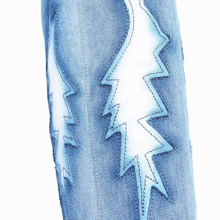 DIESEL ディーゼル デニムロングブーツ 靴 レディース ダメージ