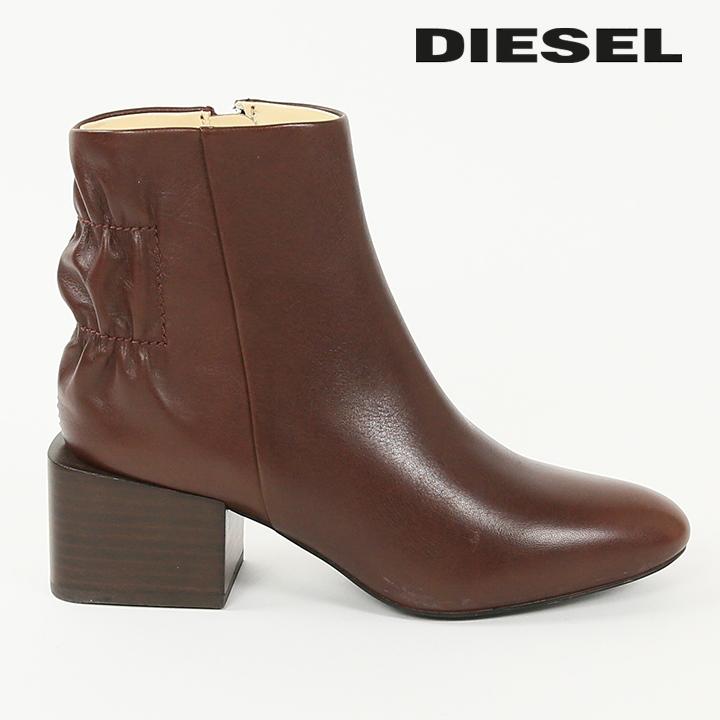 【DIESEL】新品ショートブーツ ディーゼル DIESEL（ディーゼル） レザーショートブーツ 靴 レディース 牛革 本革