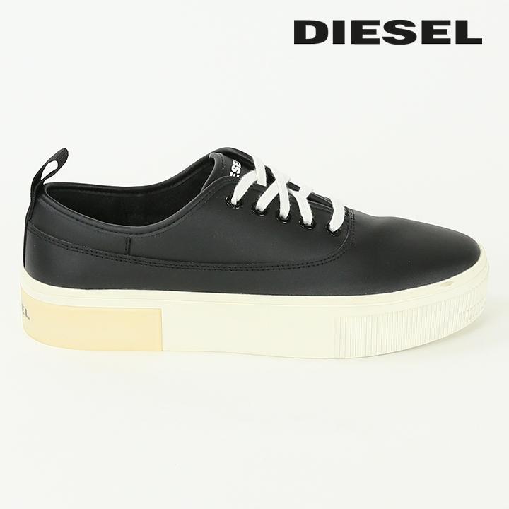 DIESEL（ディーゼル） レザープラットフォームスニーカー 靴 