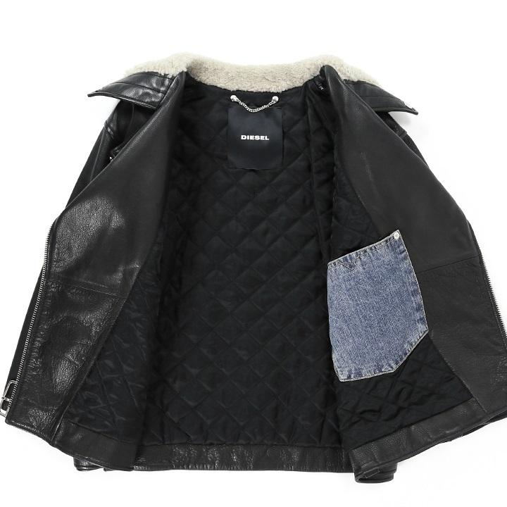DIESEL ダブル ライダース ジャケット レディース 楽天市場】【中古】 ディーゼル デニムダブルライダース
