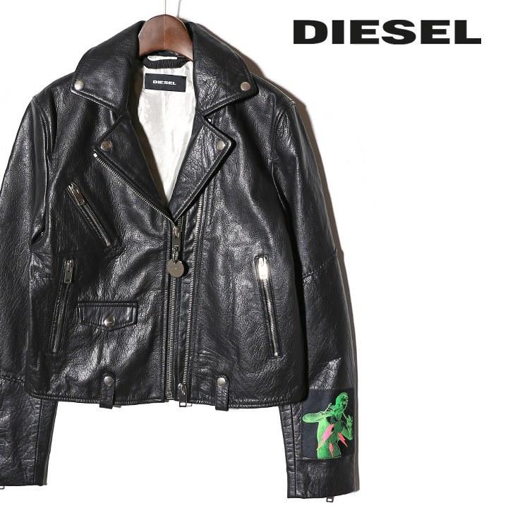 ディーゼル DIESEL レザーライダースジャケット レディース 牛革