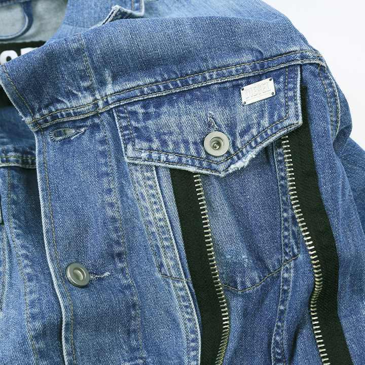 DIESEL（ディーゼル） デニムジャケット レディース クラッシュ
