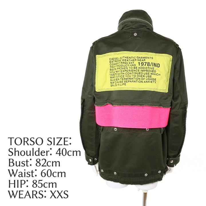 DIESEL ディーゼル ミリタリージャケット レディース オーバー